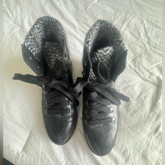 Shoes - Black combat, slip proof boots to dress up or down!